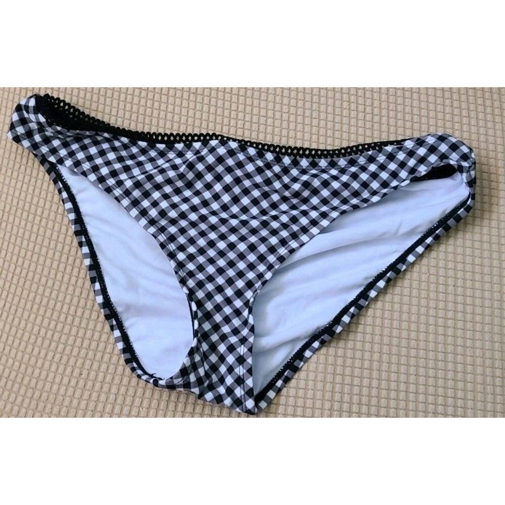 a.n.a Polka Dot Hipster Swim Bottoms Size  L Msrp $46.00 New W ruched Bottoms